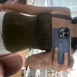 Olive Green Burberry Tank/Blouse